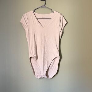 Old Navy Women's Cream V-Neck Bodysuit